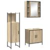 vidaXL Badkamermeubelset 3 st Bruin 60 x 30 x 60 cm Bewerkt hout