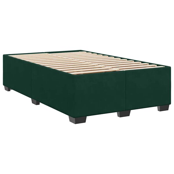 vidaXL Bedframe zonder matras 120x200 cm fluweel donkergroen