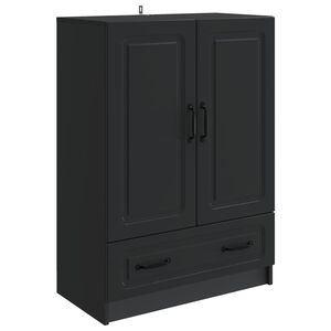 vidaXL Dressoir met lade Zwart 66 x 34,5 x 92 cm Bewerkt hout