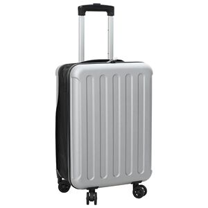 vidaXL Koffer met slot Zilver 34 x 23 x 55.5 cm ABS Kunststof