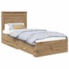 vidaXL Bedframe met lade Artisan Eiken 90 x 200 cm Bewerkt hout