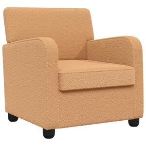vidaXL Fauteuil Beige Kunstlamswol