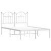 vidaXL Bedframe met hoofdbord metaal wit 120x200 cm