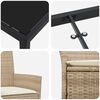 vidaXL Tuin eettafelset 5 pcs Beige poly rattan