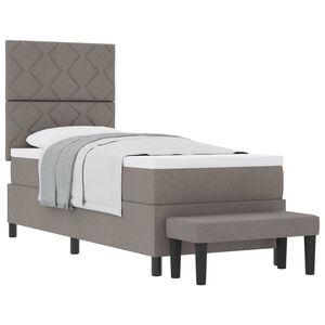 vidaXL Boxspringbed met hoofdeinde Taupe 80 x 200 cm Stof