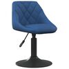 vidaXL Eetkamerstoelen draaibaar 4 st fluweel blauw