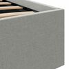vidaXL Bedframe met opbergruimte en LED stof lichtgrijs 90x200 cm