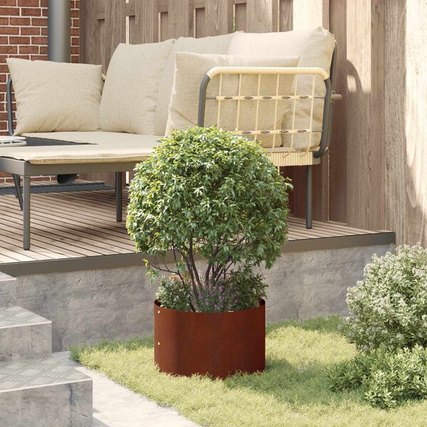 vidaXL Plantenring Bruin 30 x 30 x 20 cm Cortenstaal