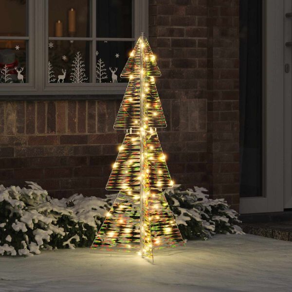 vidaXL Kerstboom met 100 LED Warmwit 120 cm PET