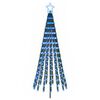 vidaXL LED Kerstboom 180 cm 255 LED's Blauw Staal Zwart
