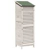 vidaXL Tuinschuur met dak Wit 59 x 56 x 176 cm Massief Vurenhout