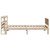 vidaXL Bedframe met hoofdbord massief grenenhout 75x190 cm