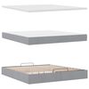vidaXL Ottoman bed met matras en LED's 180x200cm stof lichtgrijs