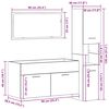 vidaXL 3-delige Badkamermeubelset bewerkt hout oud houtkleurig