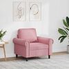 vidaXL Fauteuil 60 cm fluweel roze