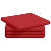 vidaXL Zitkussens 4 pcs Stof Rood 40 x 40 x 3 cm