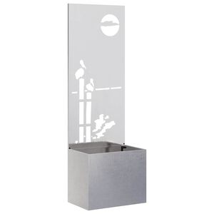 vidaXL Tuin Privacy Screen Zilver 50 x 32 x 150 cm Roestvrij staal