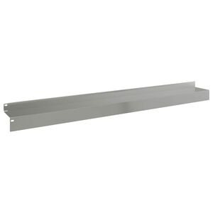 vidaXL Gazonrand 10 st 100 x 10 x 8 cm Staal Zilverkleurig