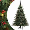 vidaXL Kunstkerstboom Groen 180 cm PVC en Metaal en Plastic