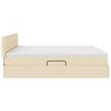 vidaXL Opslag bed met matras met opslag Cr&egrave;me 200 x 200 cm Nep Leer