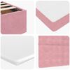 vidaXL Ottoman bed met matrassen en LED's 180x200cm fluweel roze