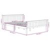 vidaXL Bedframe massief grenenhout wit 160x200 cm