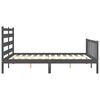 vidaXL Bedframe met hoofdbord massief hout grijs
