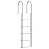 vidaXL 5-treden haventrap Zilver 45 &times;11,5 &times;190 cm Aluminium