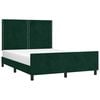 vidaXL Bedframe zonder matras 140x190 cm fluweel donkergroen
