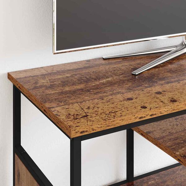 vidaXL TV-kast Oud Hout 100 x 35 x 45 cm Gemonteerd hout en ijzer