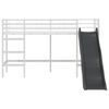 vidaXL Kinder loft bedframe met glijbaan Wit en Antraciet 90 x 190 cm