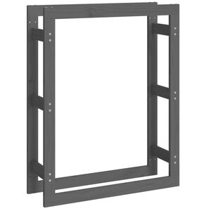 vidaXL Haardhoutrek 80x25x100 cm massief grenenhout grijs