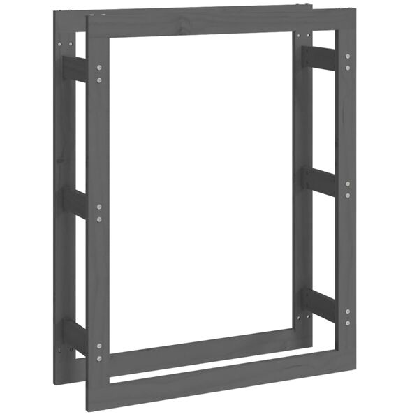 vidaXL Haardhoutrek 80x25x100 cm massief grenenhout grijs