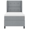 vidaXL Boxspring bed met matras Lichtgrijs 80 x 200 cm Stof