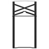 vidaXL Bier tafelpoot 2 pcs Zwart 39 x 3 x 75 cm Gepoedercoat staal