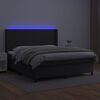 vidaXL Boxspring met matras en LED kunstleer zwart 180x200 cm