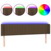 vidaXL Hoofdbord LED 163x16x78/88 cm stof donkerbruin