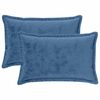 vidaXL Kussensloop 2 pcs HOUTEN Lichtblauw 50 x 80 cm Flanel