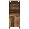 vidaXL Hoge kast met lade Oudhout 69,5 x 34 x 180 cm Bewerkt hout