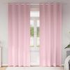 vidaXL Zwart-out Gordijnen met Ringen 2 pcs Babyroze 260 x 140 cm