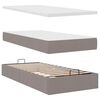 vidaXL Ottoman bed met matrassen 200x200cm stof taupe
