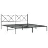 vidaXL Bedframe met hoofdbord metaal zwart 183x213 cm