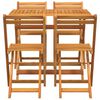 vidaXL Bistroset 5 pcs Olie naturel Massief Acaciahout