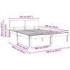 vidaXL Bedframe Wasbruin 135 x 190 cm Massief grenenhout