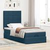 vidaXL Ottoman bed met matrassen en LED's 80x200cm fluweel donkerblauw