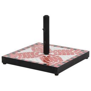 vidaXL Parasolvoet vierkant 12 kg terracottakleurig wit