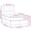 vidaXL Boxspring met matras en LED kunstleer cappuccinokleur 120x190cm