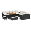 vidaXL Tuinbankenset 13 pcs Zwart poly rattan