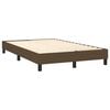 vidaXL Boxspring met matras stof donkerbruin 120x200 cm