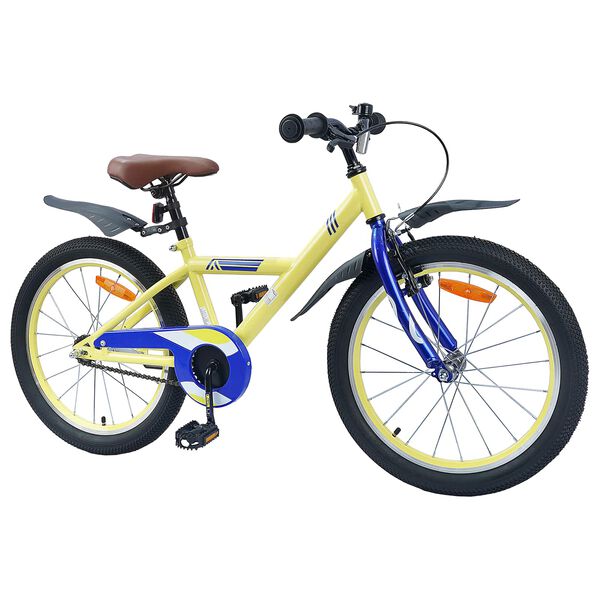 vidaXL Kinderfiets 18 Inch voor 5-7 jaar Geel